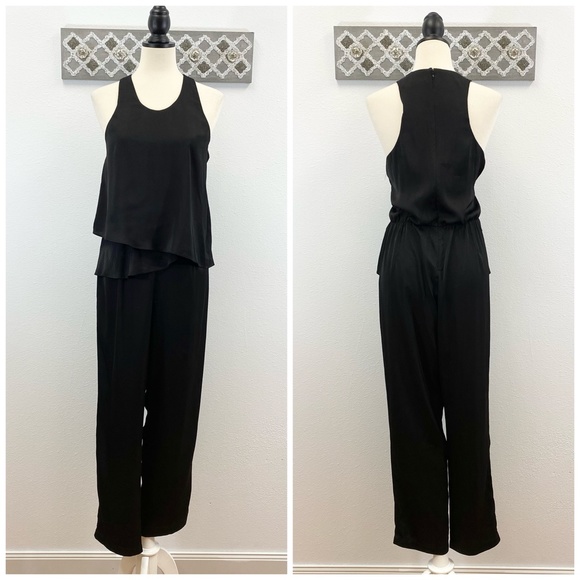 ALI & JAY Pants - Ali & Jay Jumpsuit Black Flounce Bodice NWT, L
